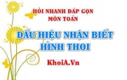 Dấu hiệu nhận biết hình thoi là gì? Hỏi nhanh đáp gọn môn...